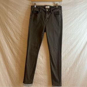 Pistola Jeans Women's 27 Skinny Charcoal Black Mid Rise Stretch Denim